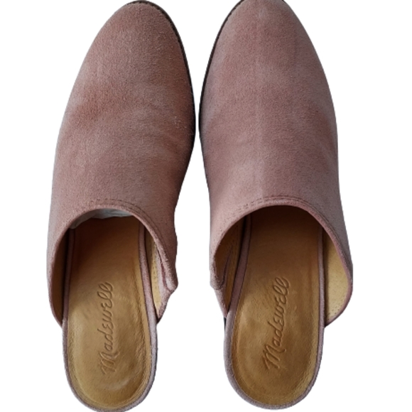 Madewell Harper Old Rose Pink Suede Mule Clog Shoe Size 7 - Picture 6 of 14